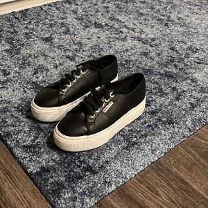 Superga Leather Platform Sneaker